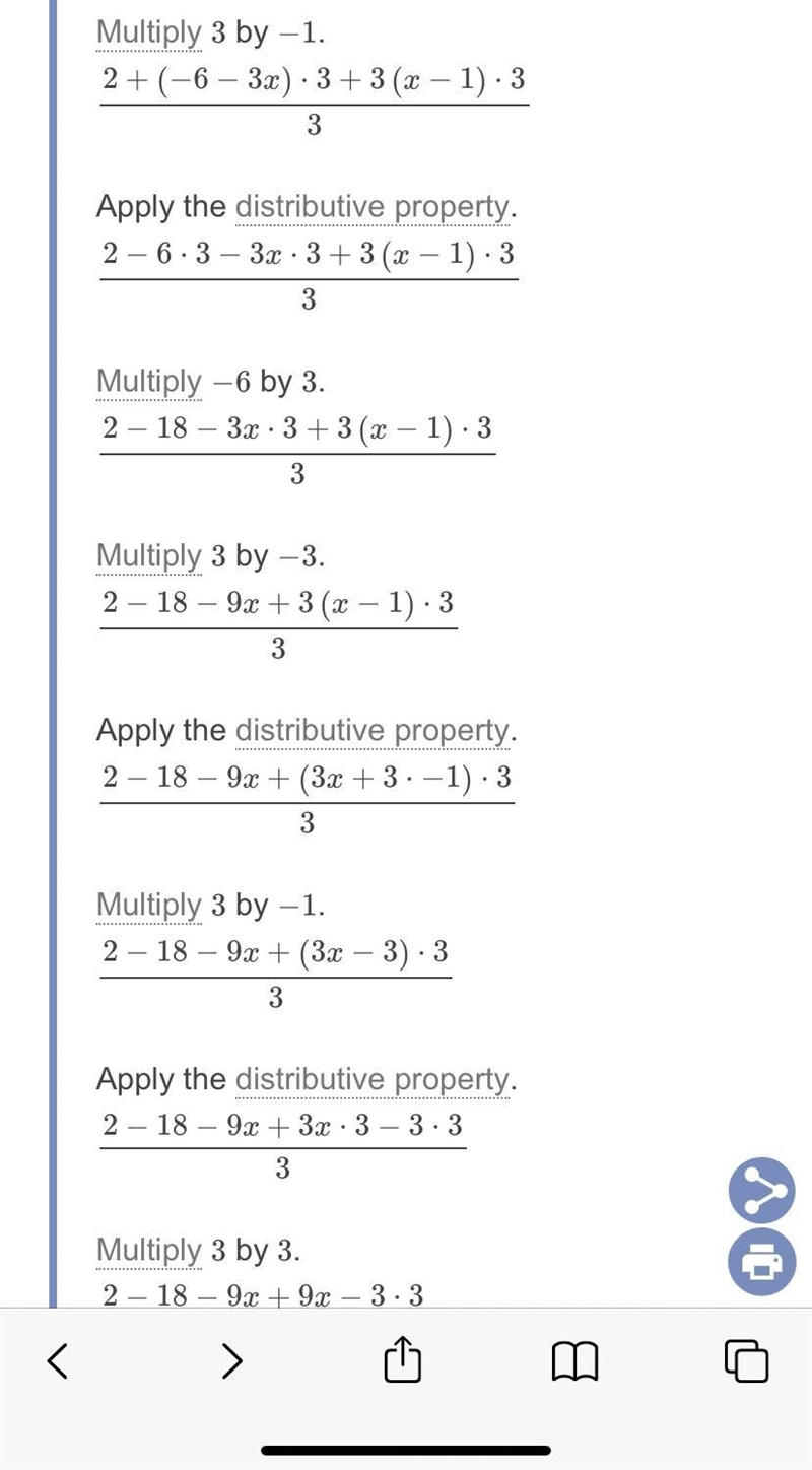 PLEASE HELPPPP Simplify: 2/3 -(6 + 3x) + 3 (x - 1)-example-3