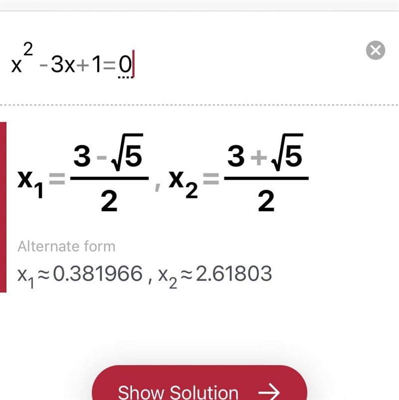 Question 13 of 25 Use the quadratic formula to find the solutions to the equation-example-1