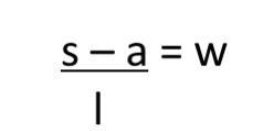 Solve for w s = a +lw-example-1