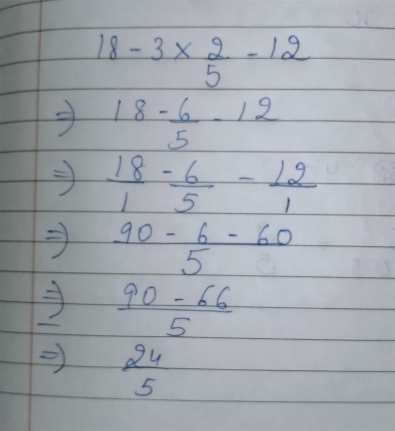 18- 3 x 2/5 - 12 Could someone help me with this?​-example-1