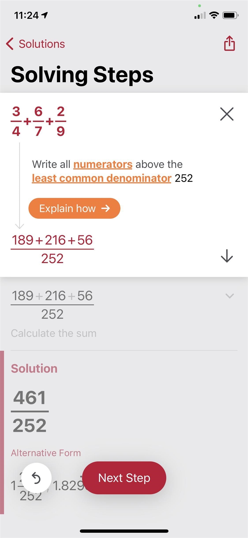 Solve: 3/4 + 6/7 + 2/9​-example-1