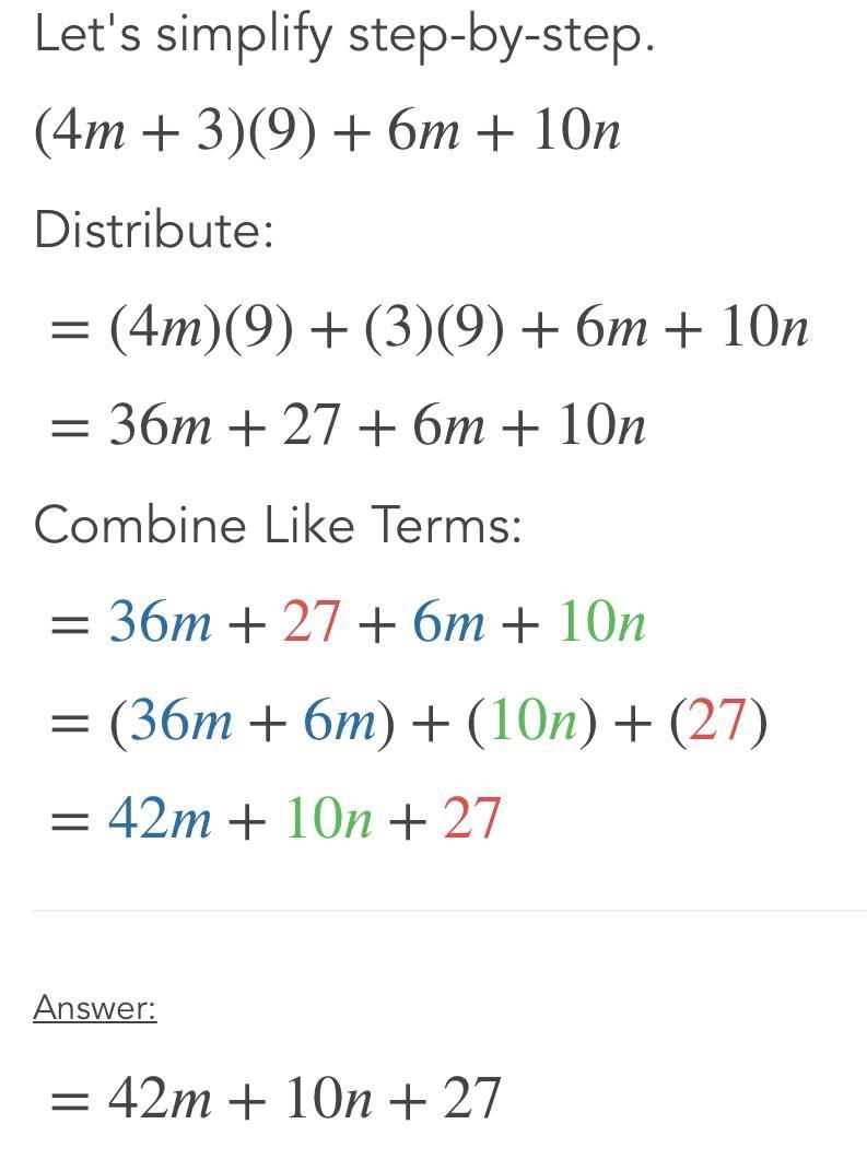 (4m+3)9+6m +10n Simplifeid-example-1