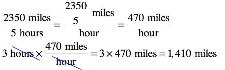 An airplane travels 2,350 miles in 5 hours. Theo did this work to find the unit rate-example-1