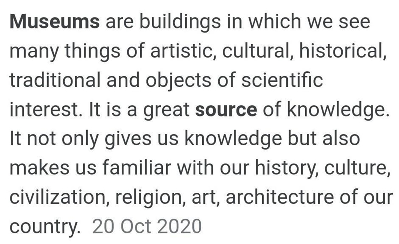 Why museums are regarded as information resources?​-example-1