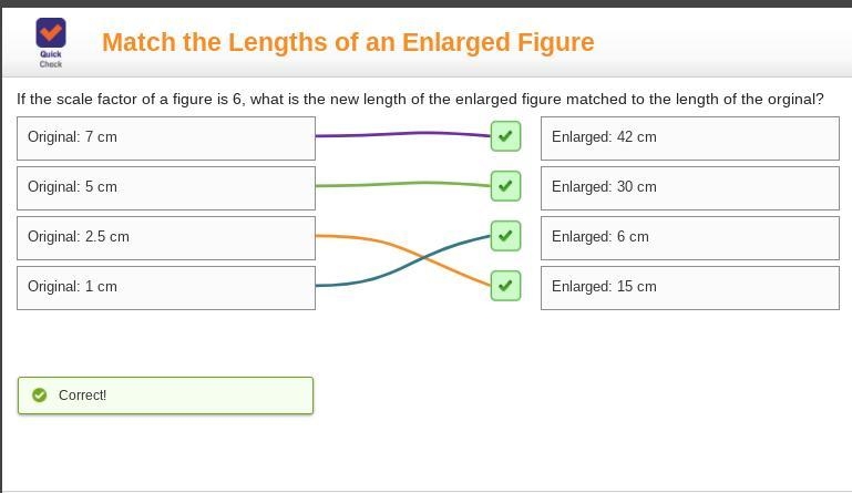 If the scale factor of a figure is 6, what is the new length of the enlarged figure-example-1