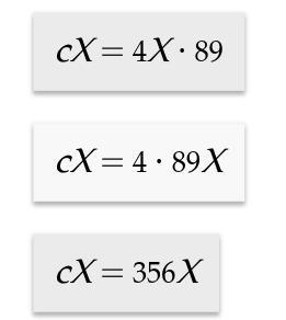 Solve for c X= 4 X Х 8 9-example-1