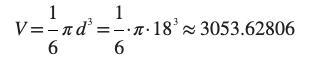 Hey sphere has a diameter of 18 inches what is the volume of the sphere-example-1