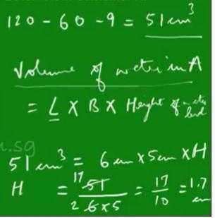 Containers A (6cm, 5cm, 4cm), B (5cm, 4cm, 3 cm) and C (3cm, 3cm, 2 cm) are three-example-1