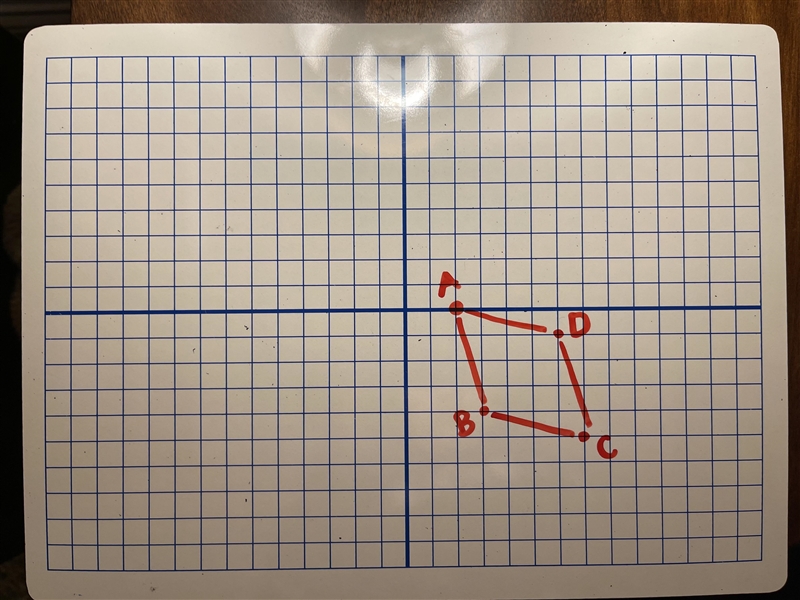 14. Quadrilateral ABCD is located at A(2,0), B(3,-4), and C(7,-5). What are the coordinate-example-1