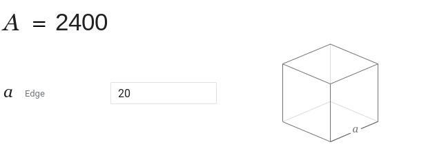 The larger cube measures 20 cm on each edge. What is the surface area?-example-1