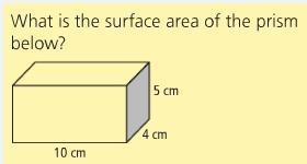 Find the surface area of this rectangular prism: Don't forget to show the unit of-example-1