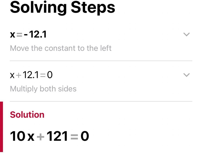 What equation has the solution x=-12.1-example-1