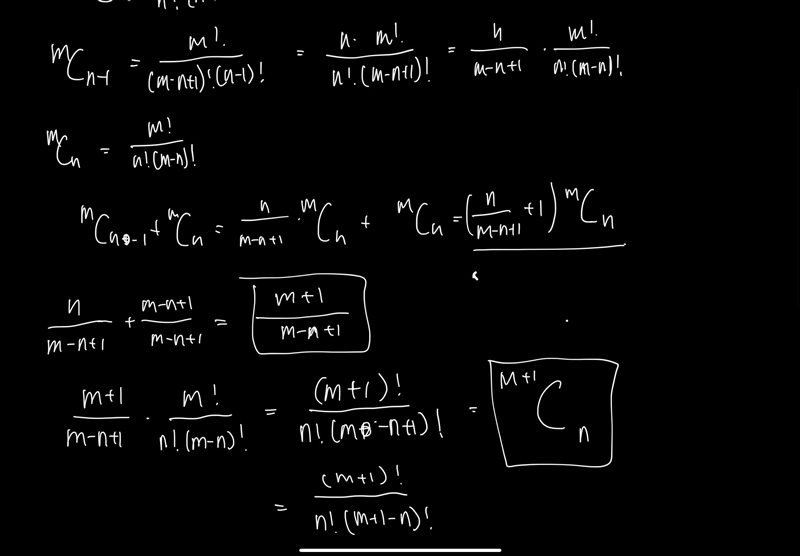 Shows that n+1Cn= mCn-1 + mCn-example-2