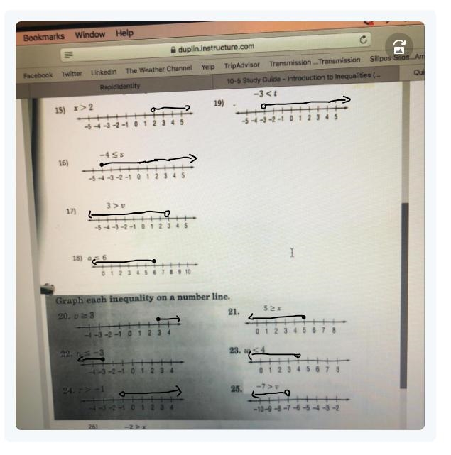 Graph each inequality on a number line. PLS HELP-example-1