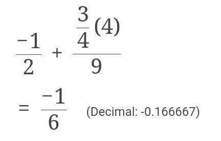 - 1/2 + (3/4 × 4/9) Please help me solve ​-example-1