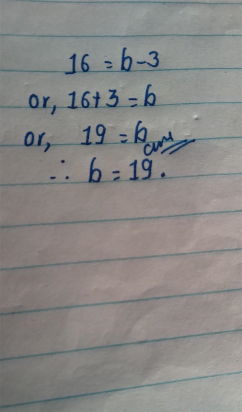 16=b-3 what is the answer-example-1