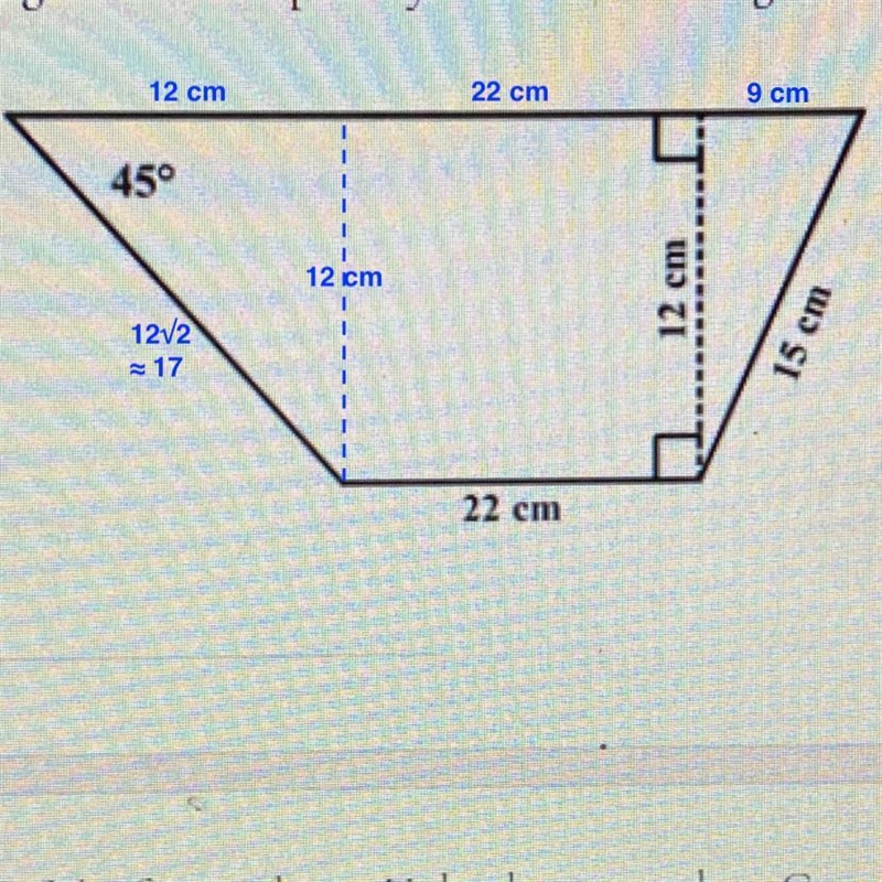 Find the area and perimeter of the figure below-example-1