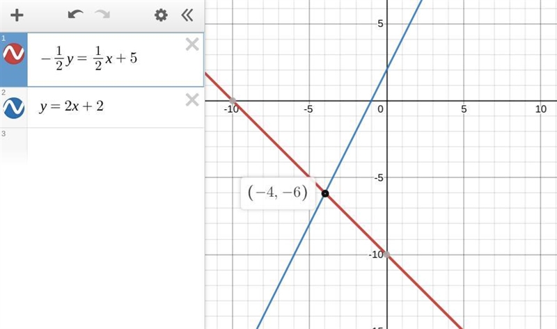 Graph the system of linear equations. - y = 2x+5 and y = 2x +2. The solution to the-example-1