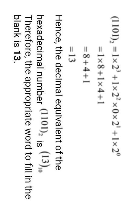 Write decimal system equivalent of the binary number 1101 ​-example-1