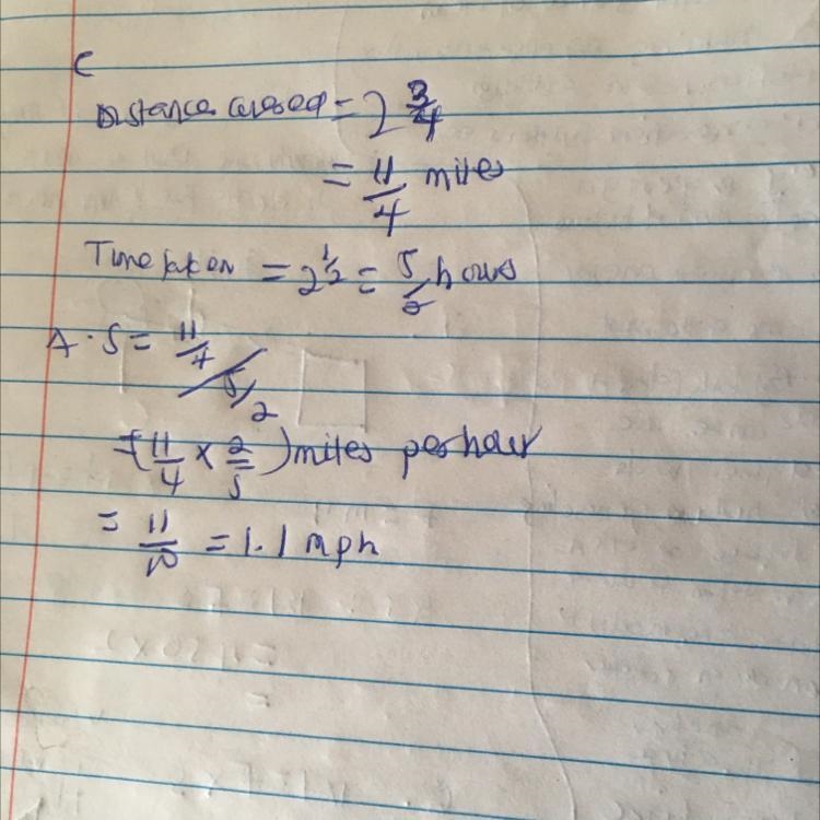 Connor can travel 2 3/4 miles in 2 1/2 hours. What is his average speed in miles per-example-1