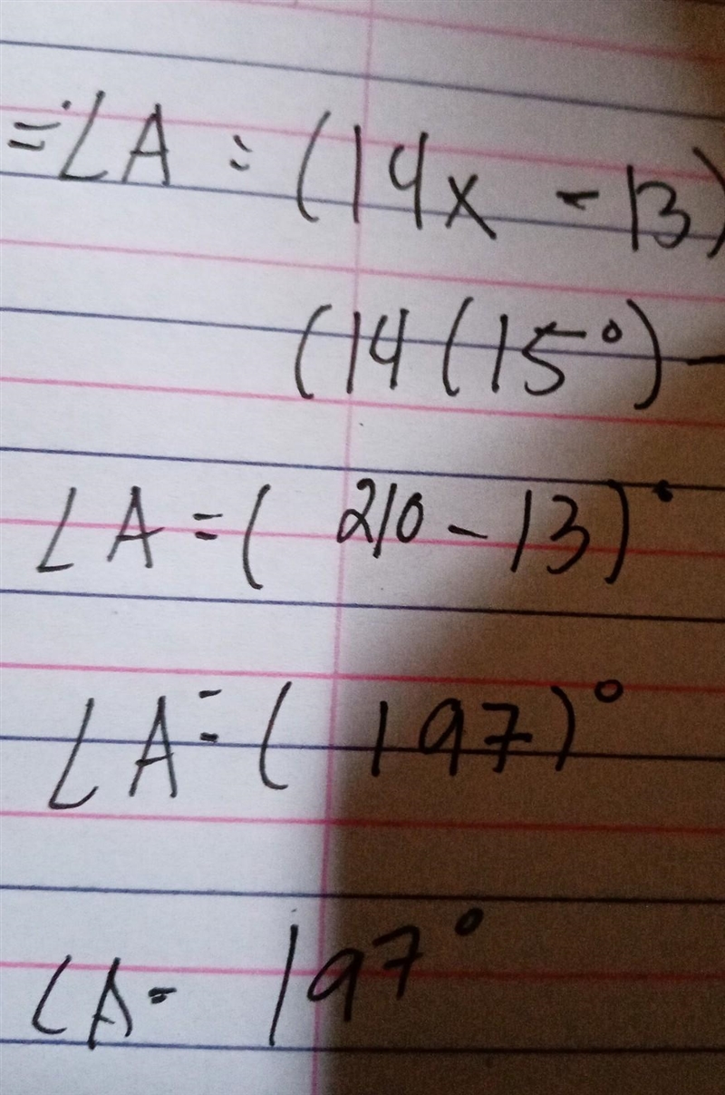 The measure of the angles of ABC are given by the expression in the table. The picture-example-1