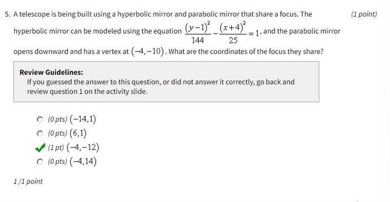 A telescope is being built using a hyperbolic mirror and parabolic mirror that share-example-1