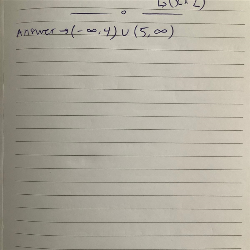 *need this answered ASAP please. Write the solution to the given inequality in interval-example-1