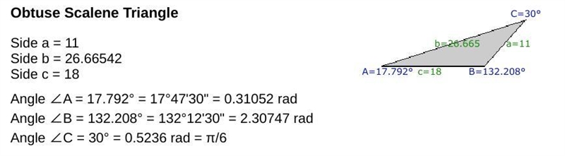 Given the triangle below, what is m 2A, rounded to the nearest tenth? B 18 11 309 A-example-1