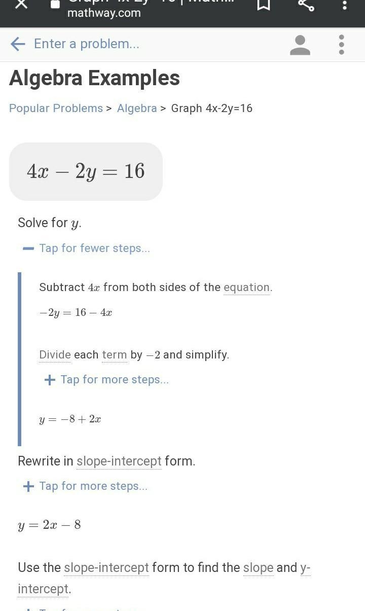 2y + 4x = 16 Anyone know how to solve for Y?-example-1