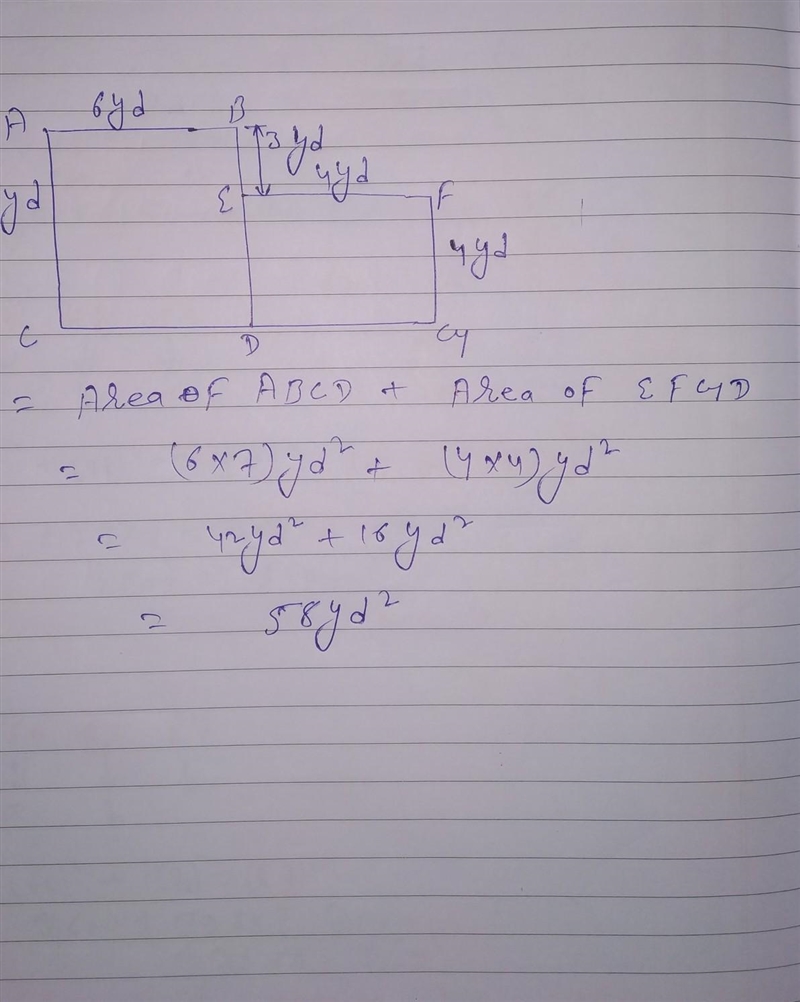 Fine the area of the shape below PLSSS HELP-example-1