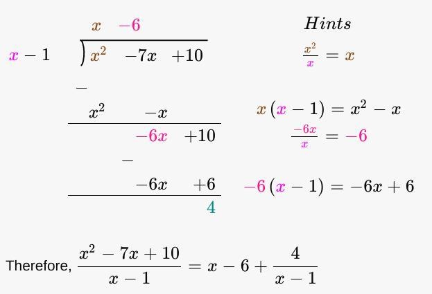 (x^2 + kx + 10) ÷ (x - 1) has a remainder of 4. I have no idea how to do this, I've-example-2