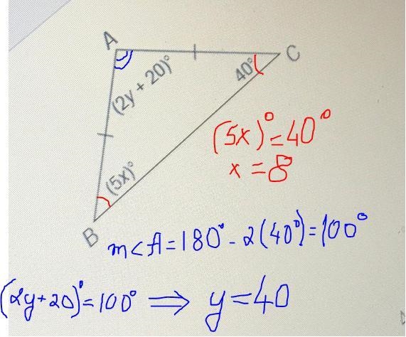 Calculator 12y + 209 What is the value of y? (5x) 40 B Enter your answer in the box-example-1