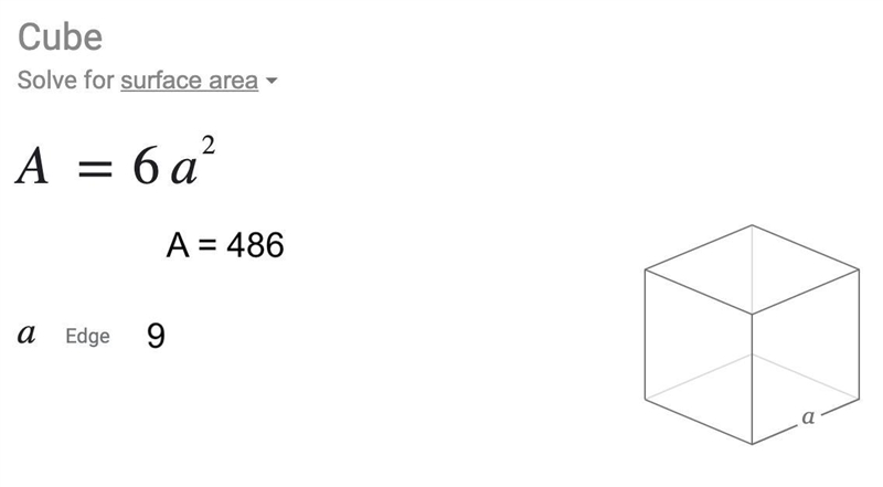 A cube has a depth of 9 mm what is the surface area of the cube￼-example-1