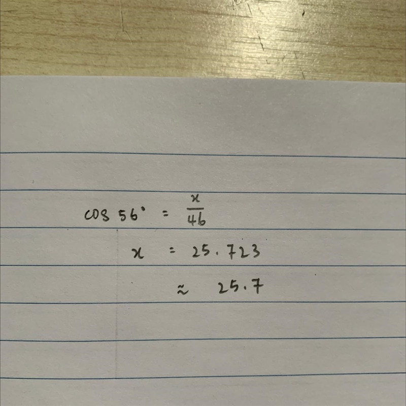 Find the measure of x. (to the nearest tenth)-example-1