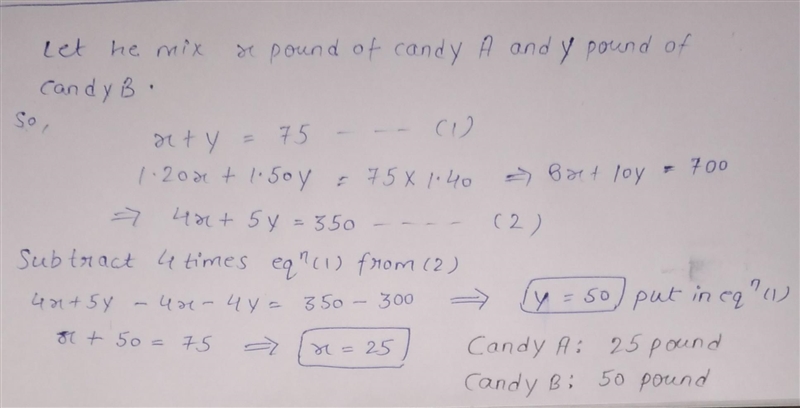 A candy store need to mix two types of candies, one at $1.20 and the other one at-example-1