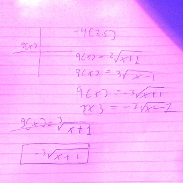 Which equation represents g(x)? O g(x) = 3/x+1-example-1