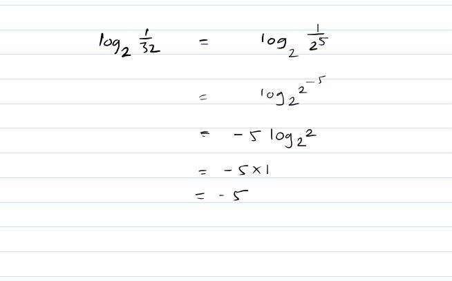 Solve log base 2 of one over thirty two.-example-1