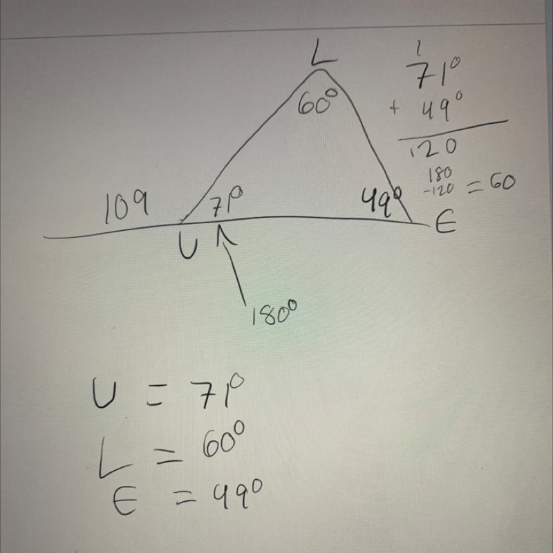 Find ULE in the triangle-example-1