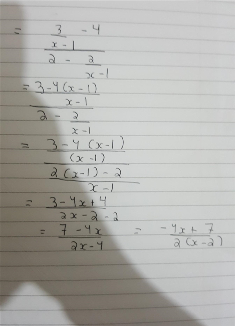 Which expression is equivalent to the following complex fraction? ​-example-1