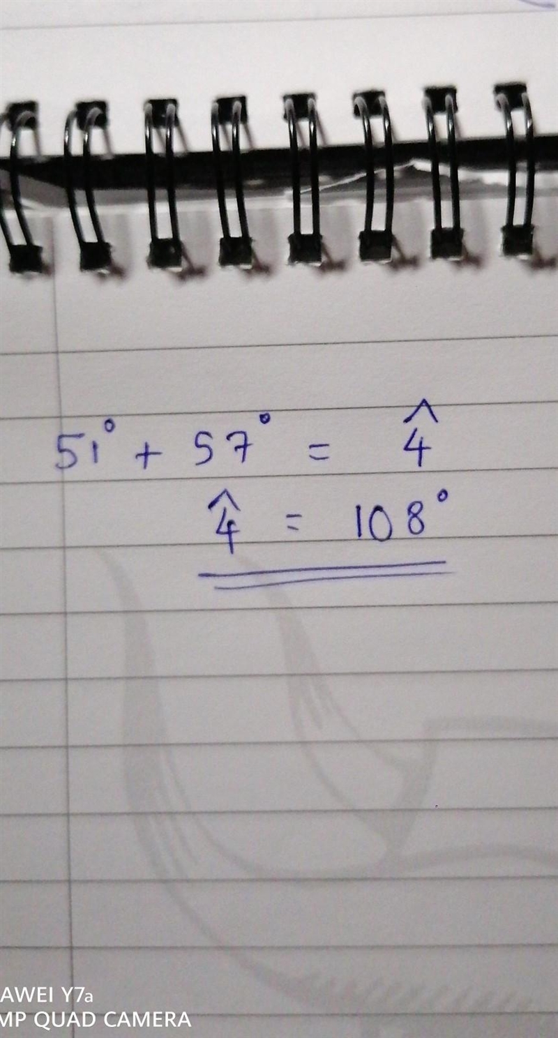 Solve for 44. 51° 64 = [?] 44 42=72° 57° I-example-1