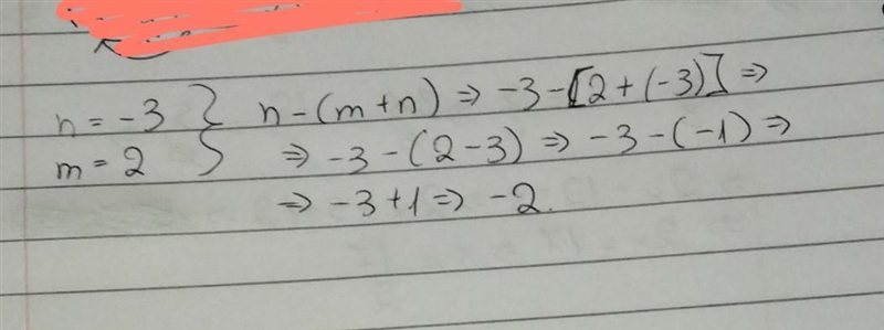 N-(m+n): use m= 2,and n=-3-example-1