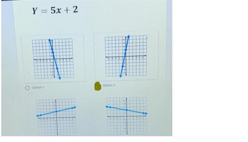 Which of the following is the graph of the equation below?-example-1