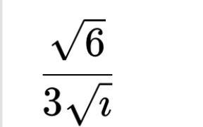 Evaluate the expression √(-6)/(√(-9) √(-1)) and write the result in the form a+bi-example-1