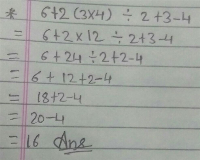 6+2(3x4) divide 2 + 3-4-example-1