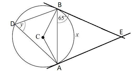 Find the value of x. A. 65 B. 32.5 C. 118 D. 130-example-1