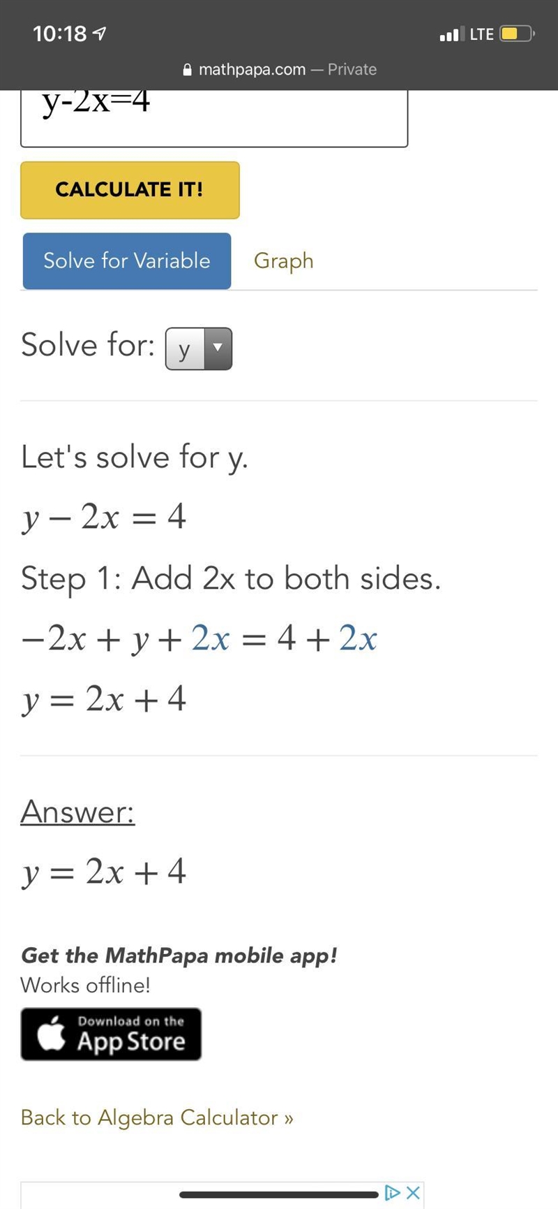 Solve the system of equations by graphing-example-1