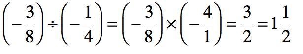 Help Me :^ What is the quotient? ~Negative StartFraction 3 over 8 EndFraction divided-example-1