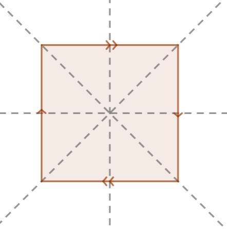 A square is BEST described as a shape with (A) four equal angles and two lines of-example-1