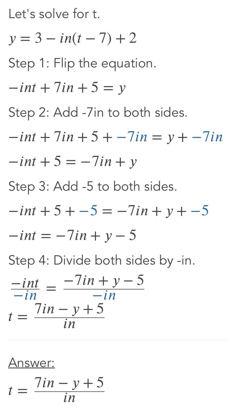 Please match the a, b, h, k with the following function y=3 - In (t – 7) + 2-example-4