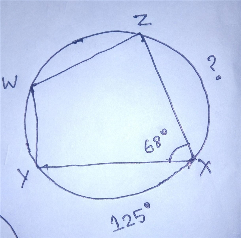 Part 3a. NO LINKS. Find the measure of the arc or angle indicated.​-example-1